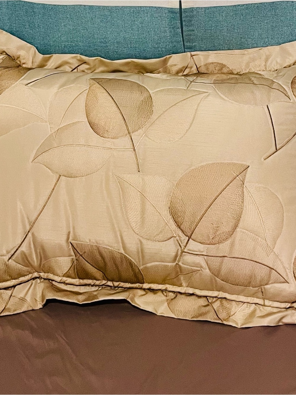 Beautiful Decorating Pillow in Champagne Gold
